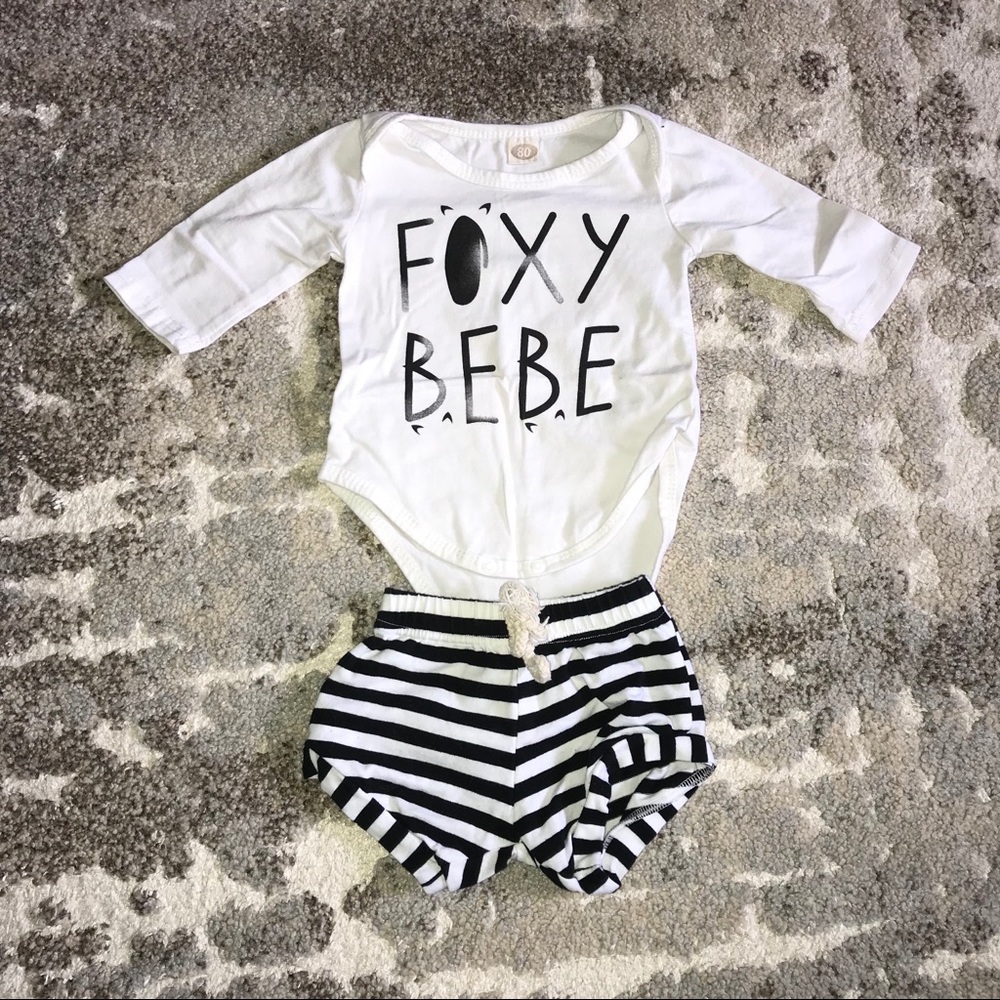 Baby girls onesie and shorts set